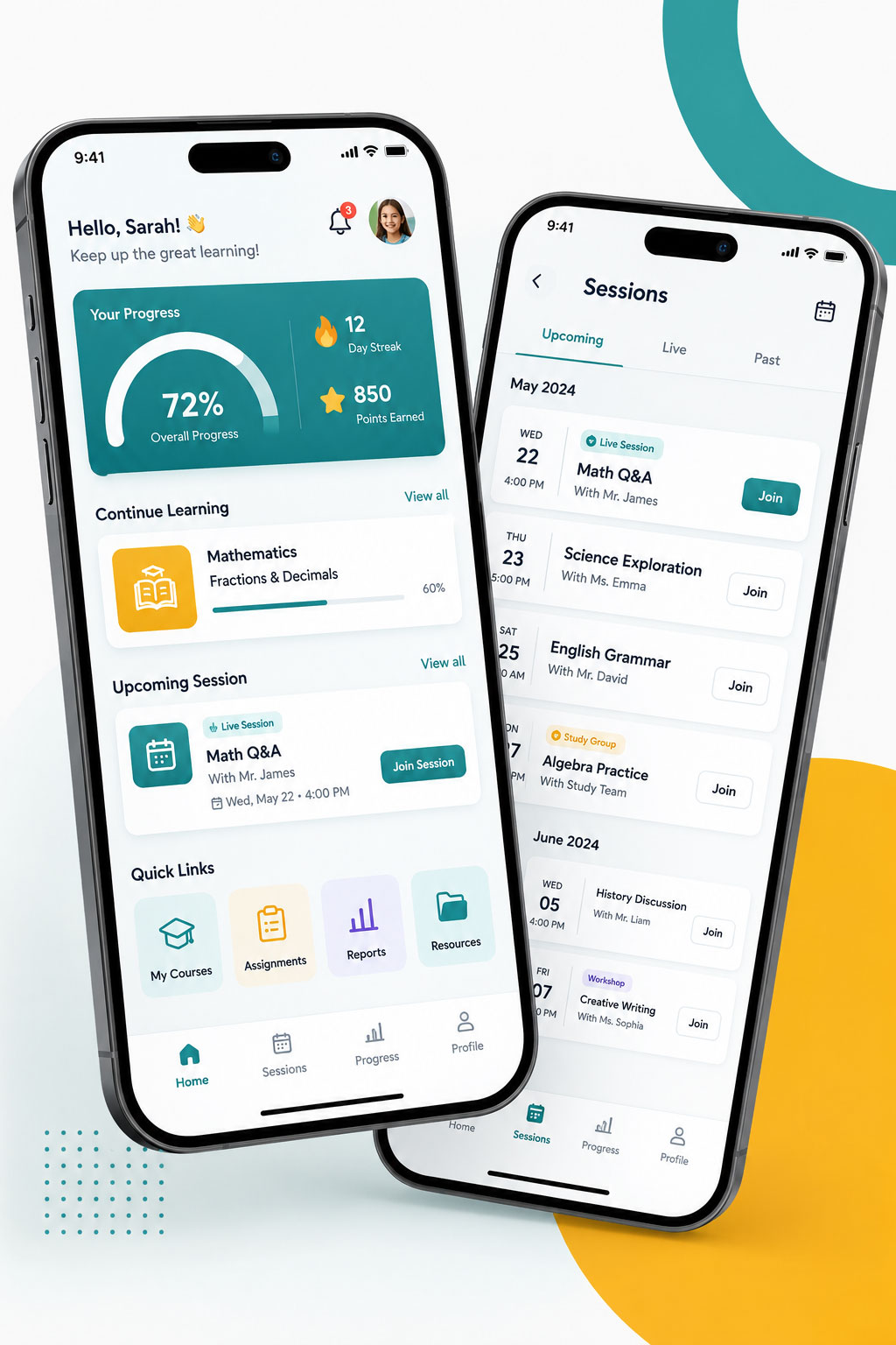 Mimic Academy mobile application preview